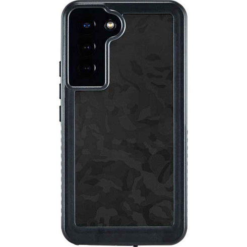 Black Shadow Camo Galaxy S24 Plus Waterproof Case